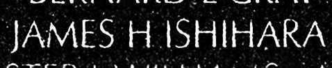Ishihara's name engraved in the Wall